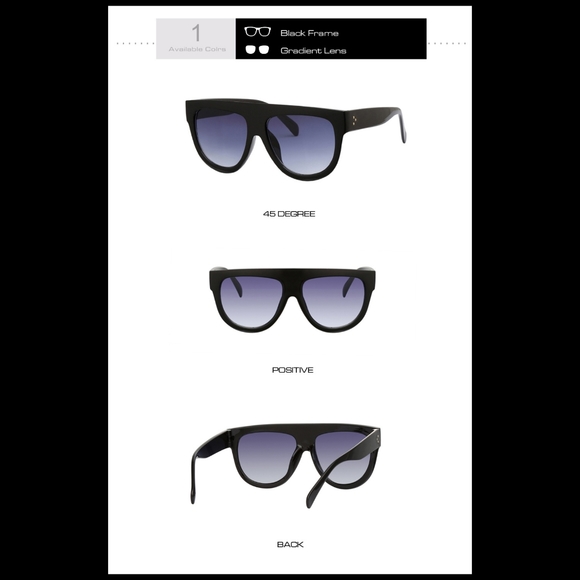 Oversized Black frame designer Sunglasses 1 pair, brand new in package - Picture 3 of 6